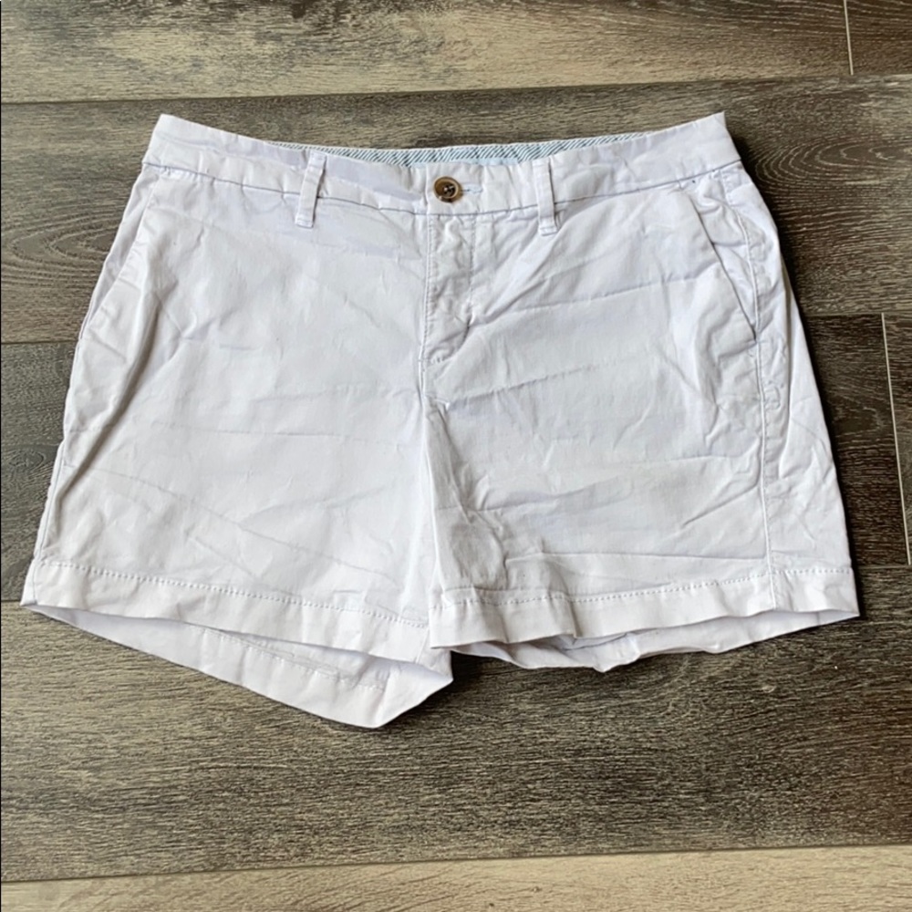 White Cotton Shorts